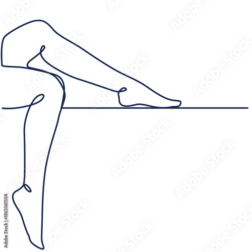 Foot one line drawing. Foot single line illustration. Foot minimalist line art. Foot vector art