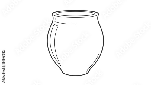 Simple line drawing of a mug