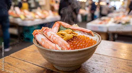 A delectable seafood bowl. ...