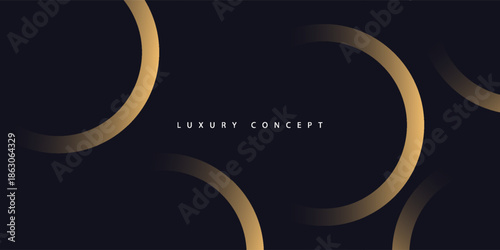 Black premium background with luxury dark golden geometric elements.