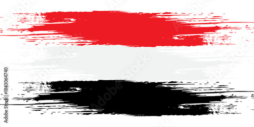 hand drawn illustration of flag of Yemen