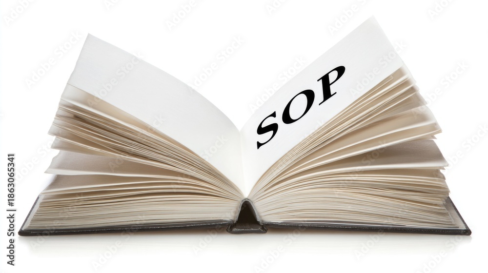 Fototapeta premium SOP in Open Book