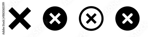 Collection of x icons representing close or cancel actions