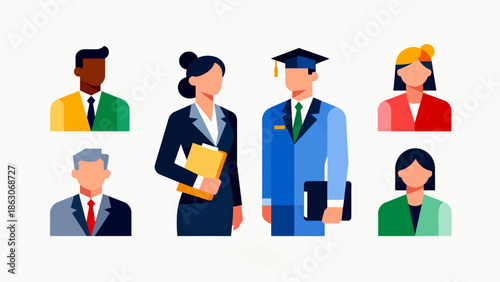 Diverse professional and academic figures