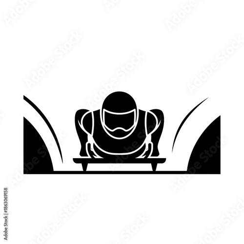 Racing Driver in Black Helmet.