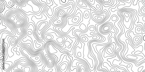 Topographic map. geographic line World map
 with elevation assignments. contour maps. Vector illustration.
