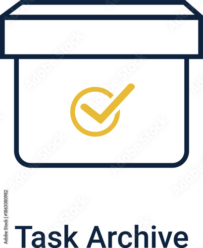 Task archive icon, Completed task storage icon