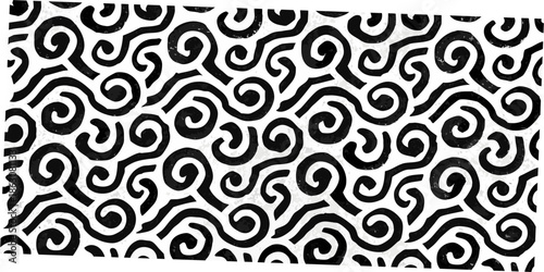 Abstract black and white swirling pattern with organic flowing lines