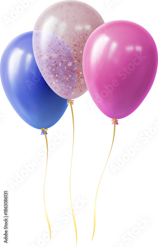 Realistic Balloons Bunch