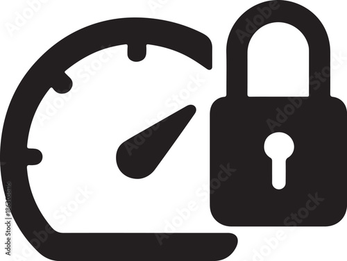 Speed Limit Lock Icon – Performance Restriction Symbol