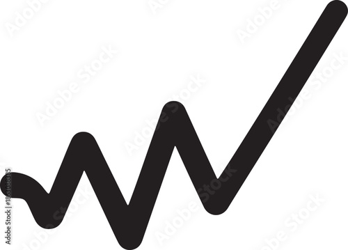 Zigzag Trend Line Icon – Analytics and Data Symbol