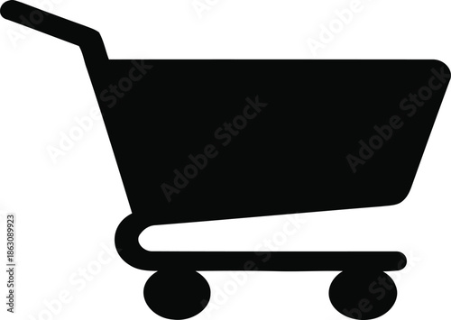 Shopping cart icon isolated on transparent background 