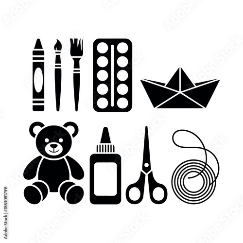 Crafting supplies for kids and adults