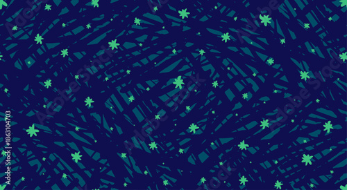 Line Doodle Seamless Pattern 83 - Midnight Scatter