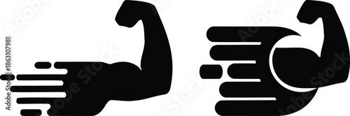 Muscle Strength Arm Icon.