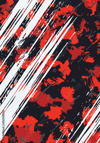 Red and black dynamic grunge background, extreme sports background design
