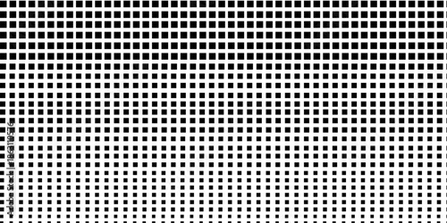 Seamless texture perforated pattern metal surface. Fabric seamless pattern with textile mesh texture, black on white background. Simple wallpaper doodle grid.  squaree spot shapes, vintage .