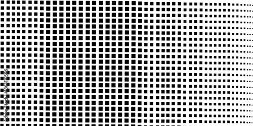 Seamless texture perforated pattern metal surface. Fabric seamless pattern with textile mesh texture, black on white background. Simple wallpaper doodle grid.  squaree spot shapes, vintage .