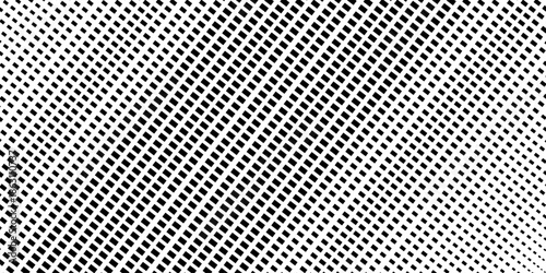 Seamless texture perforated pattern metal surface. Fabric seamless pattern with textile mesh texture, black on white background. Simple wallpaper doodle grid.  squaree spot shapes, vintage .