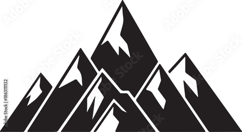 Mountain peaks illustration