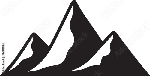 Mountain peaks illustration