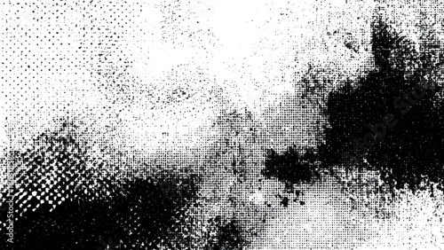 Abstract monochrome image displaying a textured grainy pattern with dark and light contrasts evoking a sense of depth