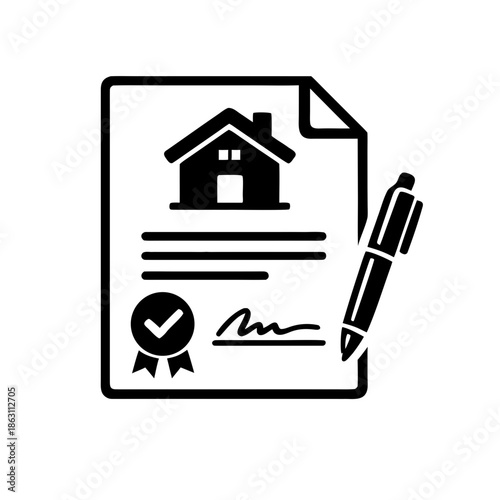 Signed Real Estate Contract Document Icon