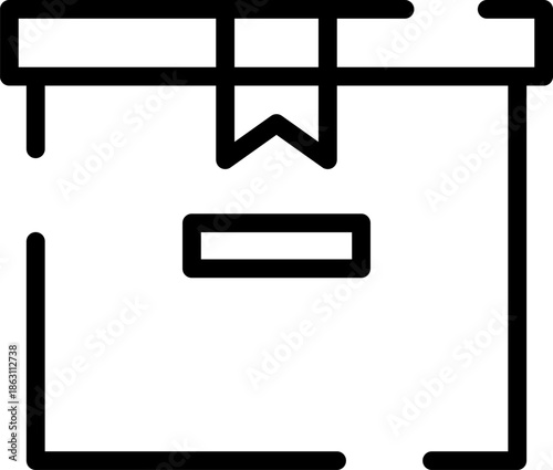 Rounded  Stroke Cardboard Icon