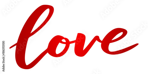 Modern Romantic Lettering Illustration of the Word Love in a Stylish Script Font Ideal for Social Media Marketing, Inspirational Quotes, and Professional Graphic Art Projects