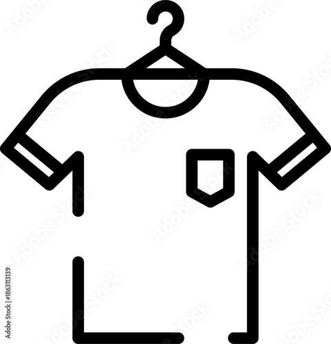 Rounded  Stroke Clothes Icon