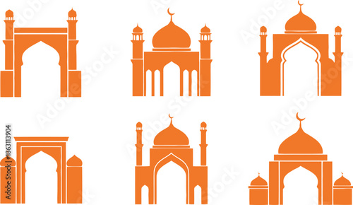 Ornate Architectural Arches Vector Design for Creative Projects