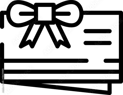 Rounded  Stroke Gift Card Icon