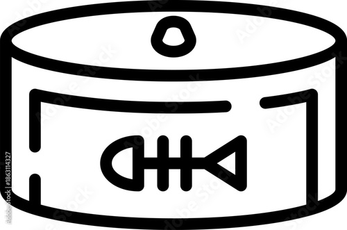 Rounded  Stroke Sardines Icon