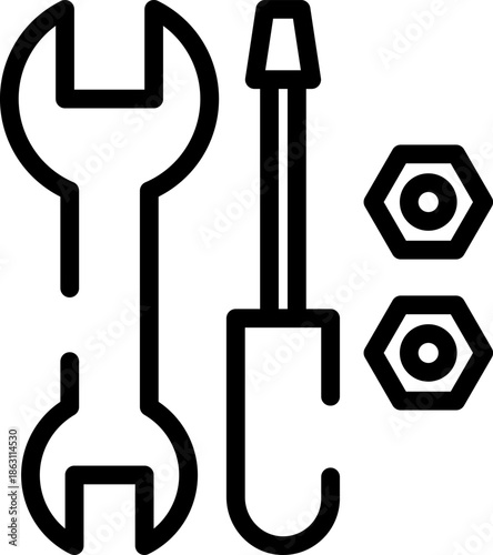 Rounded  Stroke Tools Icon