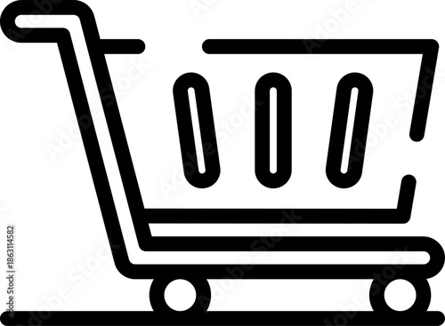 Rounded  Stroke Trolley Icon