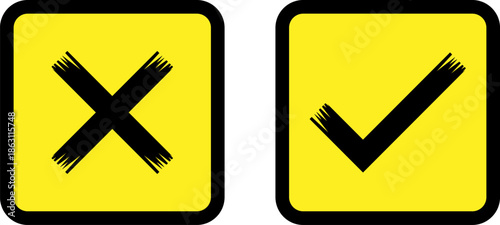 Warning and approval symbols