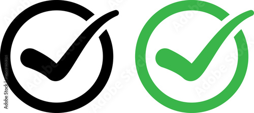 Check marks in circles