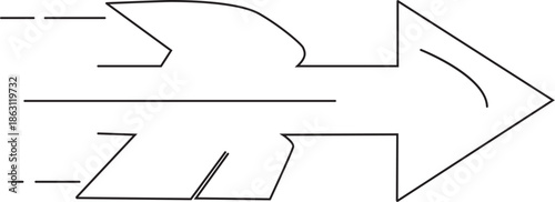 Stylized arrow depicting fast movement