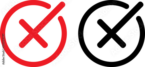 Red and black prohibited symbols