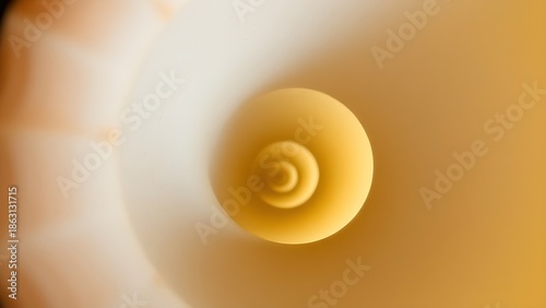 calcified. Interior of a seashell showing a spiral opening transitioning to a chamber. wildlife magazines, conservation campaigns, designed for wildlife conservation campaigns.