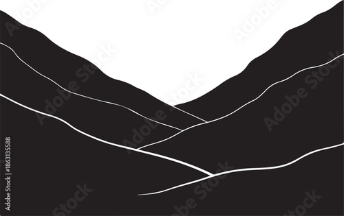 mountain landscape silhouette