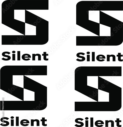 A logo design featuring the word Silent with a stylized letter S symbol