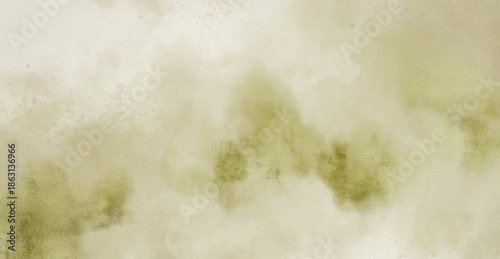 Abstract watercolor art background template. Green beige brown watercolor backdrop empty space for text, banner, presentation or product display graphic design