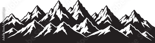 Mountain range silhouette