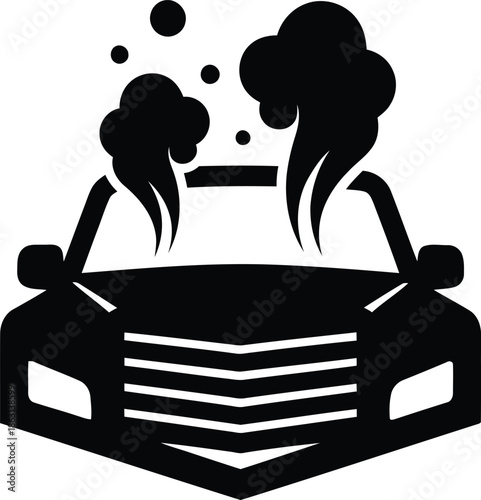 Frustrated driver surrounded by stress and anxiety while driving a car