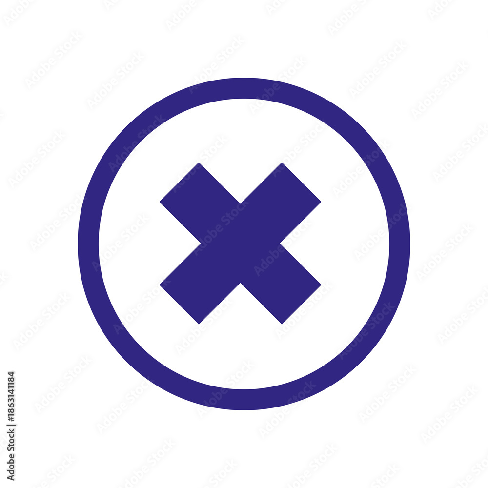 Fototapeta premium Close Button Icon for User Interface