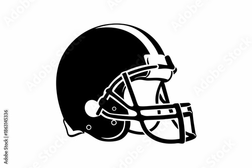 construction helmet silhouette illustration for safety and construction design