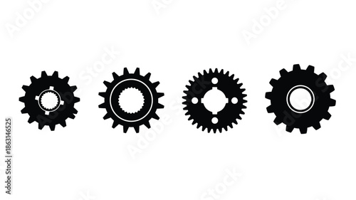 Black cutlery and a menu sign in a striking silhouette