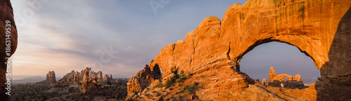 panoramic view of red arches