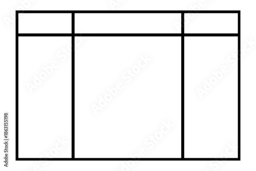 Transparent Vertical Column Grid Frame for Editorial Design